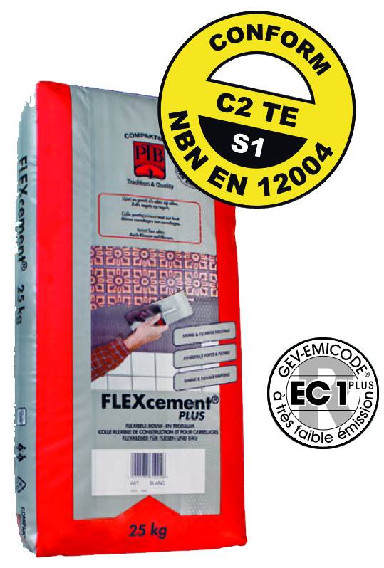 COLLE FLEXCEMENT PLUS: Colle flexible de construction pour carrelage sur carrelage